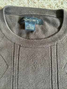 Axist Brown Crewneck Sweater with Diamond Knit XL